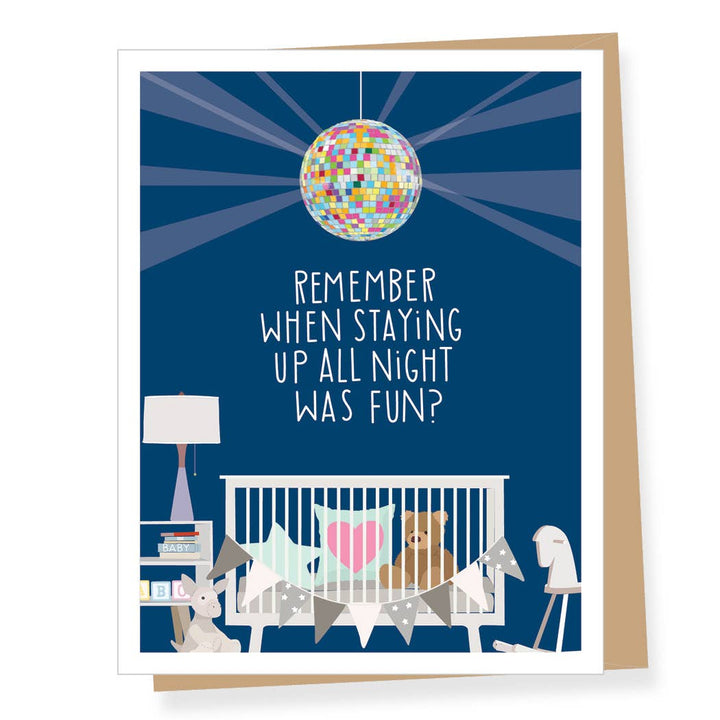 Up All Night New Baby Greeting Card Greeting Card Apartment 2