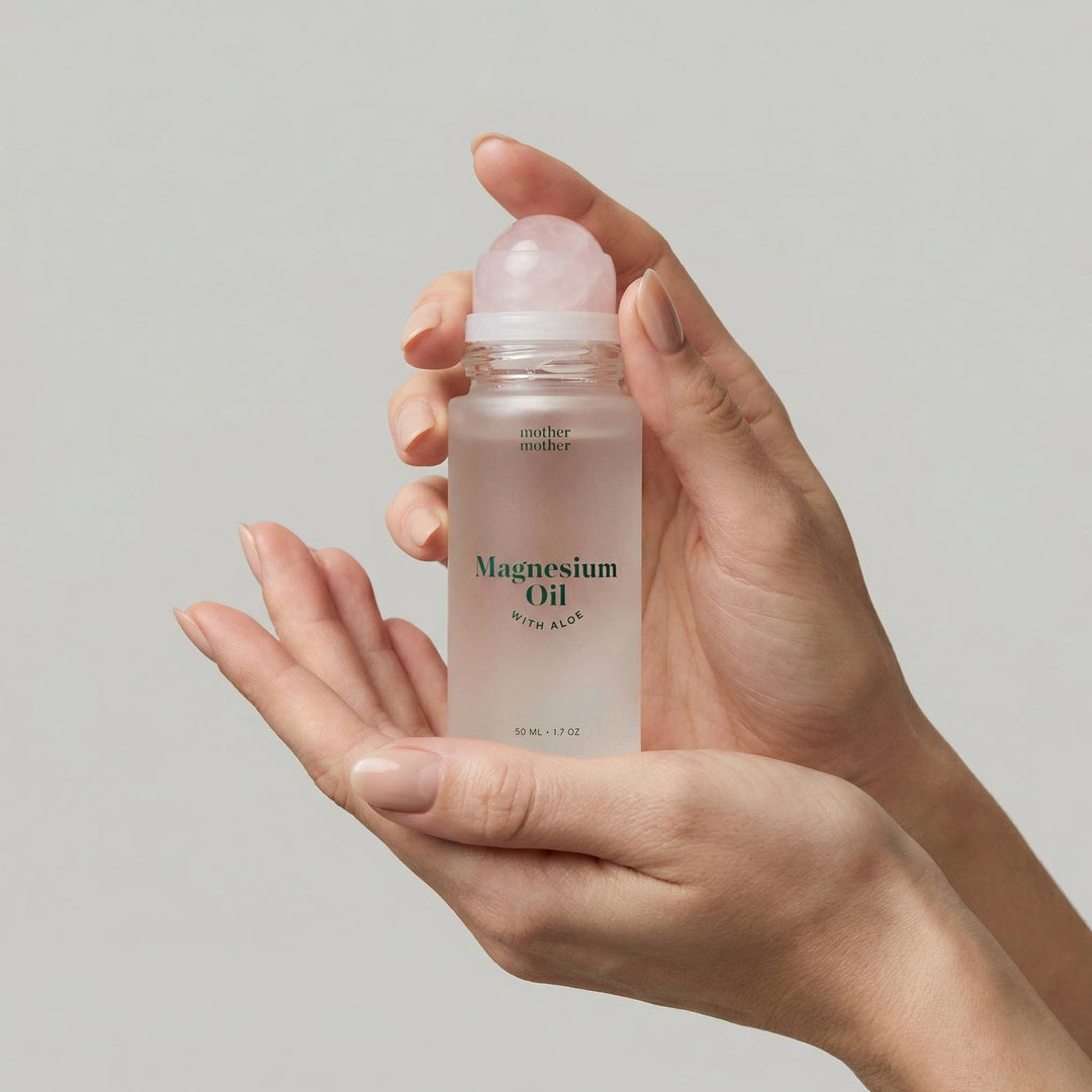 Mother Mother Magnesium Oil + Aloe, Rose Quartz Roller Natural Toiletries Mother Mother