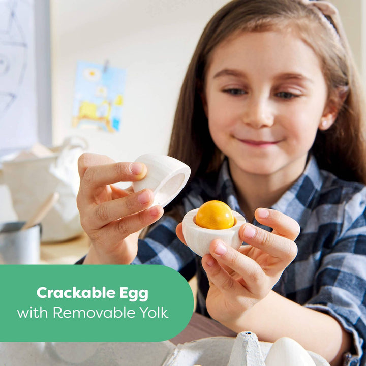 Creative Play – Wooden Eggs Play Food Set Toddler And Pretend Play Haba