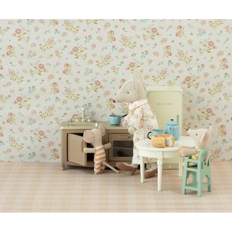 Maileg Mouse High Chair- Mint Mouse House furniture Maileg
