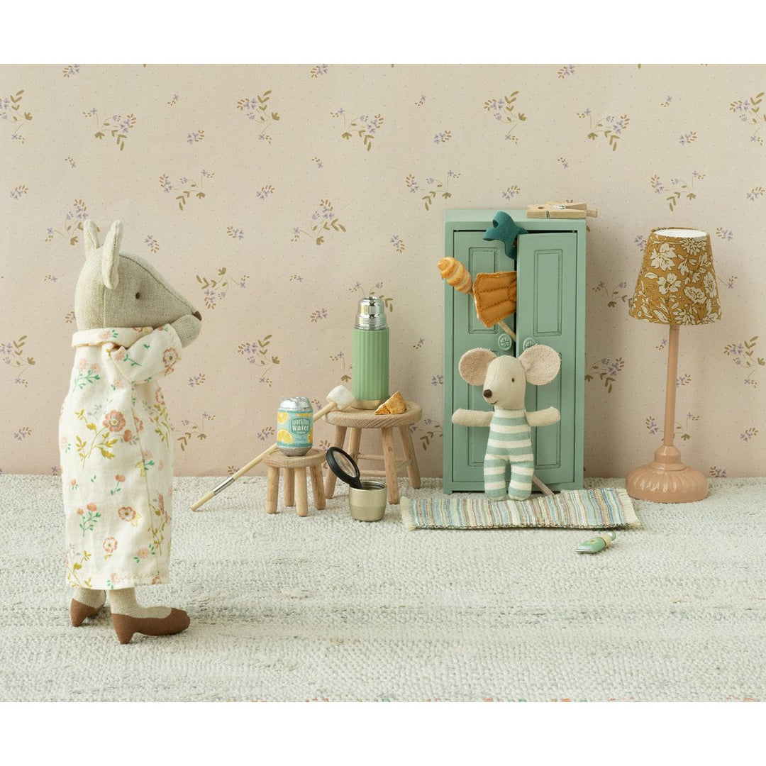 Maileg Wooden Closet, Mouse - Soft blue Mouse House furniture Maileg