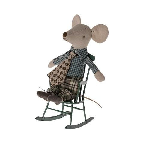 Maileg Rocking Chair, Mouse- Dark Green Mouse House furniture Maileg