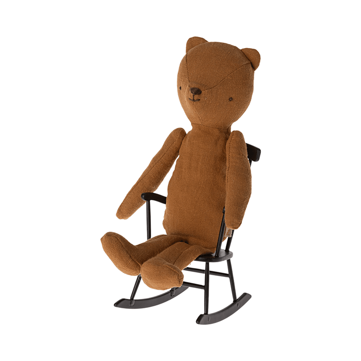 Maileg Rocking Chair, Miniature - Anthracite Miniature Dollhouse Furniture Maileg