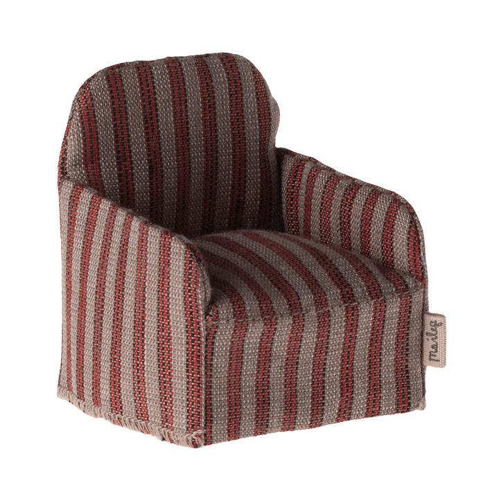 Maileg Chair, Mouse - Stripe Mouse House furniture Maileg