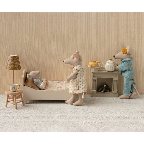 Maileg Bed, Mouse - Off white Mouse House furniture Maileg