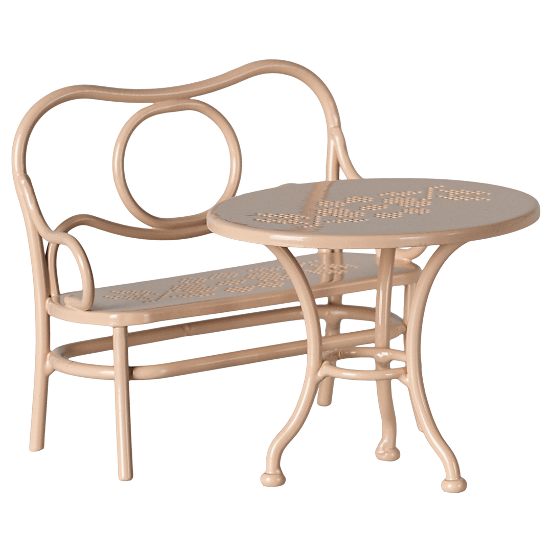 Maileg Café set, Mouse, Big - Pale pink Mouse House furniture Maileg