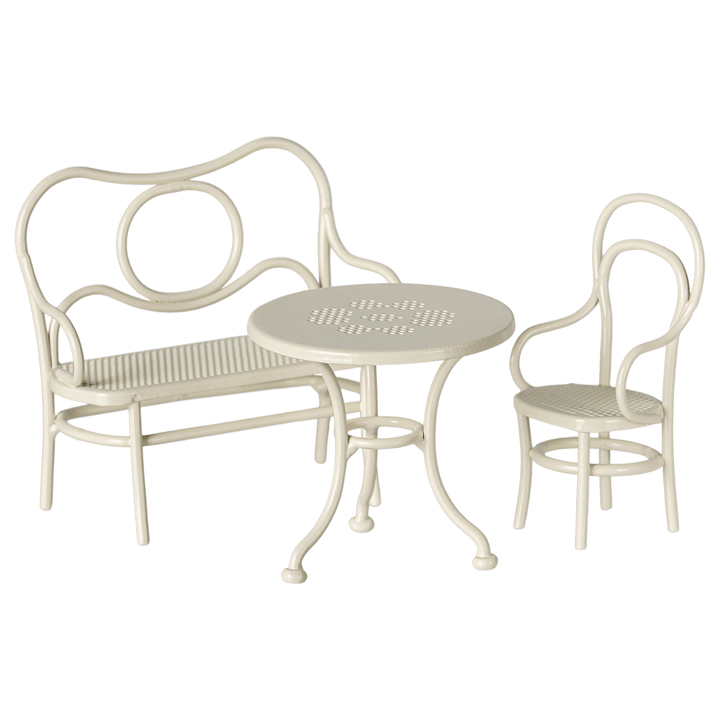Maileg Café set, Mouse, Small - Off white Mouse House furniture Maileg