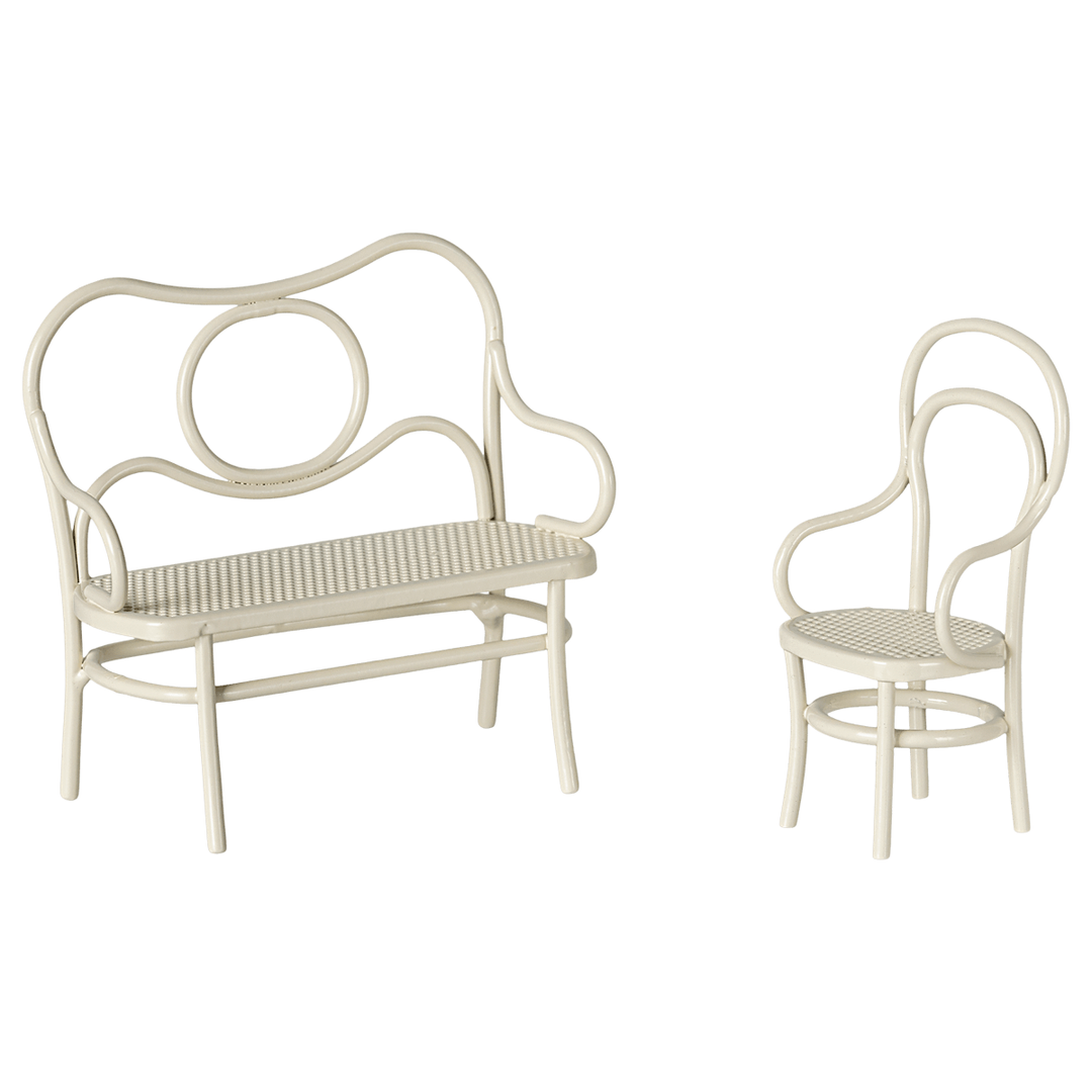 Maileg Café set, Mouse, Small - Off white Mouse House furniture Maileg
