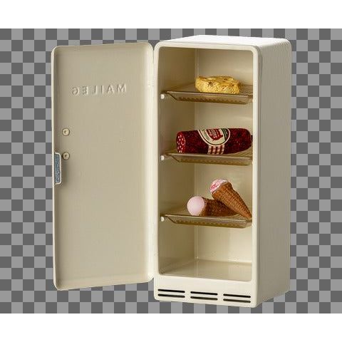 Maileg Metal Fridge, Mouse - Off white Mouse House furniture Maileg