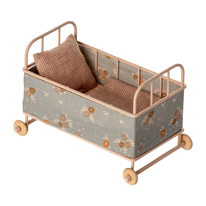 Maileg Cot bed, Micro - Powder Miniature Dollhouse Furniture Maileg