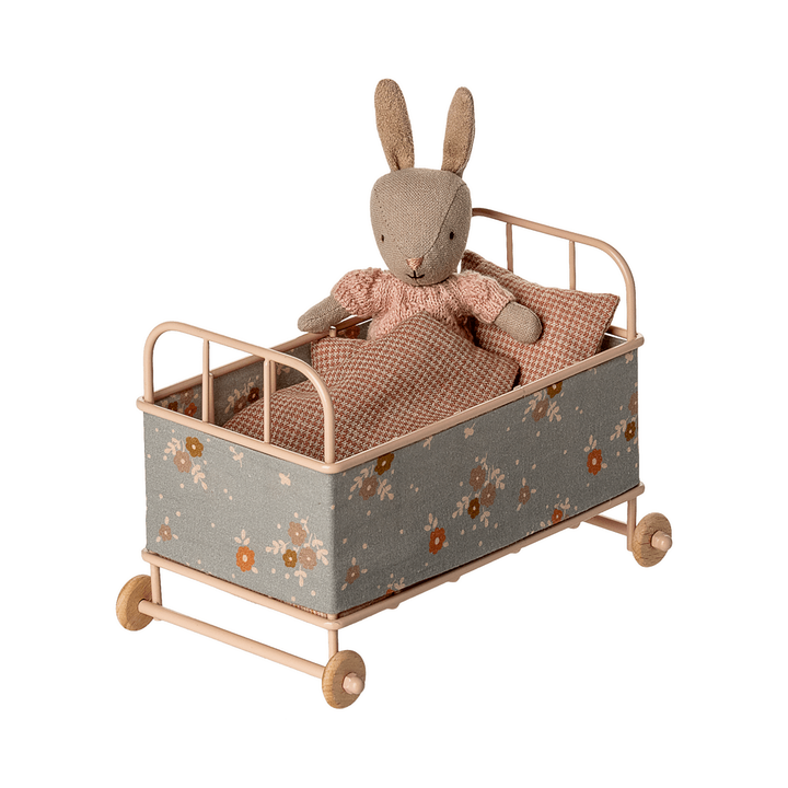 Maileg Cot bed, Micro - Powder Miniature Dollhouse Furniture Maileg