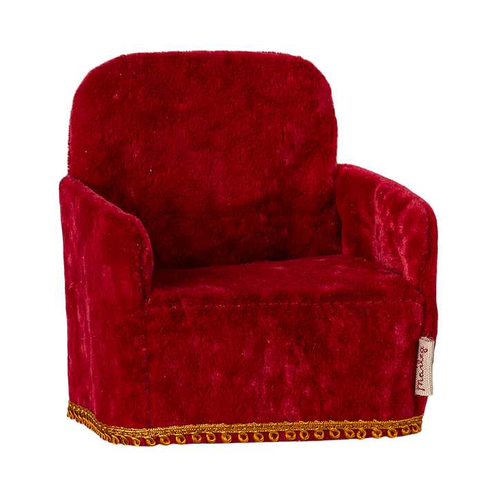 Maileg Folding chair, Mouse - Red Mouse House furniture Maileg