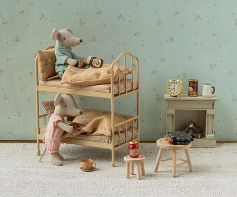 Maileg Bunk bed, Mouse - Wheat