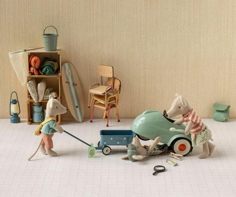 Maileg Car, Mouse - Light Mint