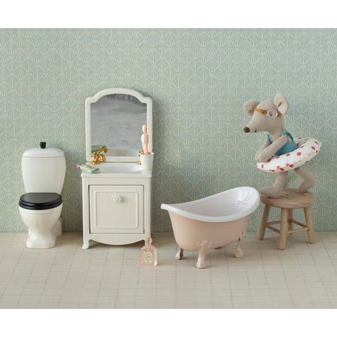 Maileg Mouse Bathtub, Rose Mouse House furniture Maileg