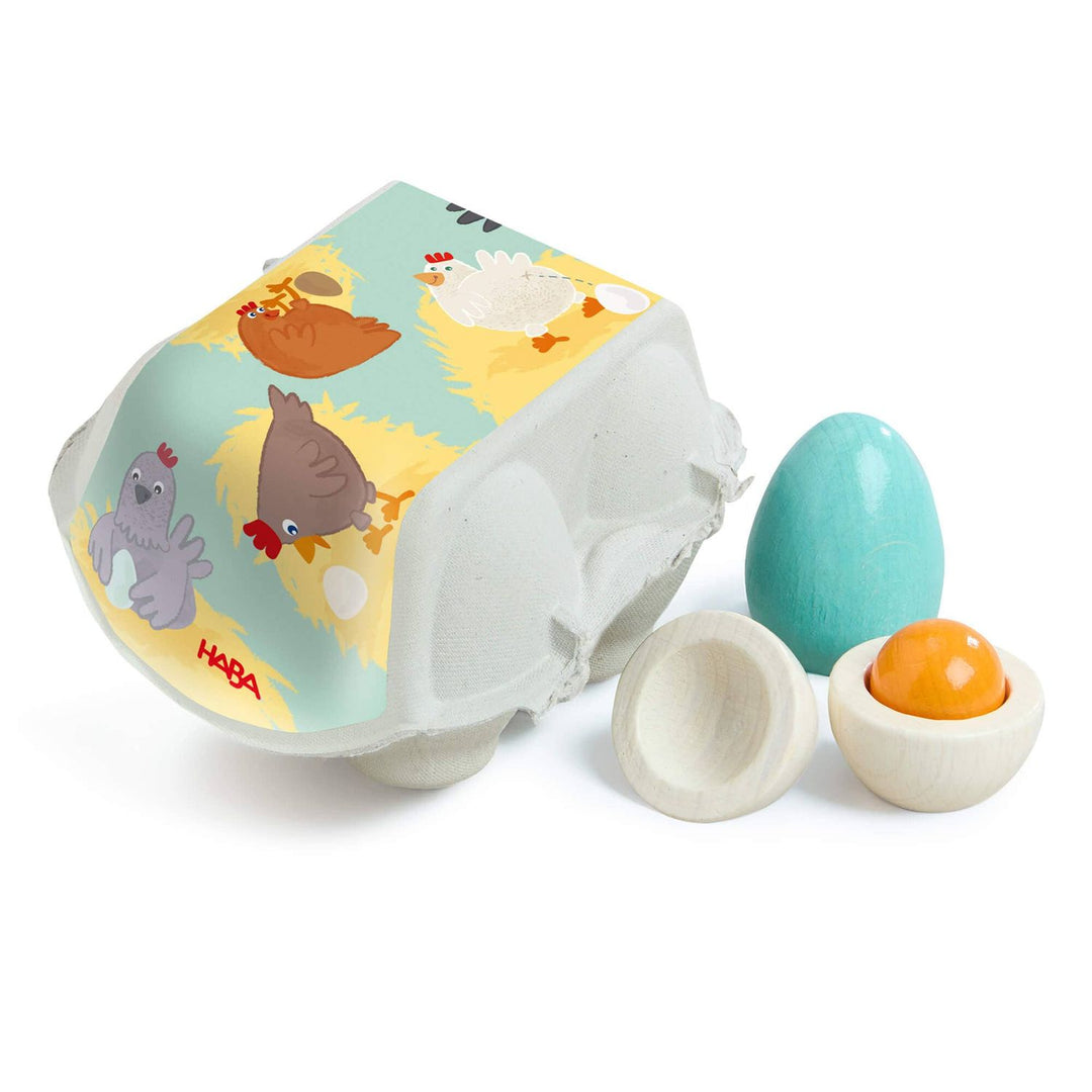 Creative Play – Wooden Eggs Play Food Set Toddler And Pretend Play Haba