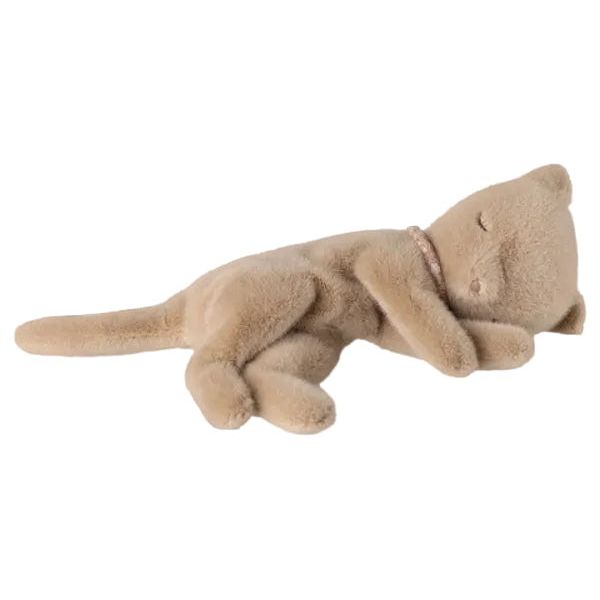 Maileg Sleeping Kitten Plush, Small- Cream Peach Dolls &amp; Plush Toys Maileg