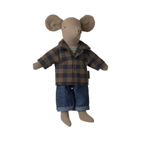 Maileg Dad Mouse, Light Brown Mice Maileg