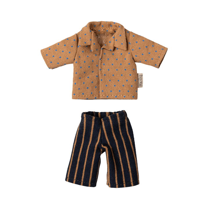 Maileg Shirt and striped pants, Dad mouse Mice Clothing Maileg