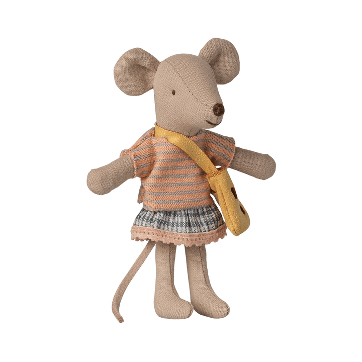 Maileg Little sister mouse with bag Mice Maileg
