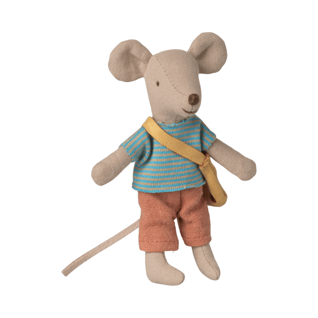 Maileg Little brother mouse with bag Mice Maileg