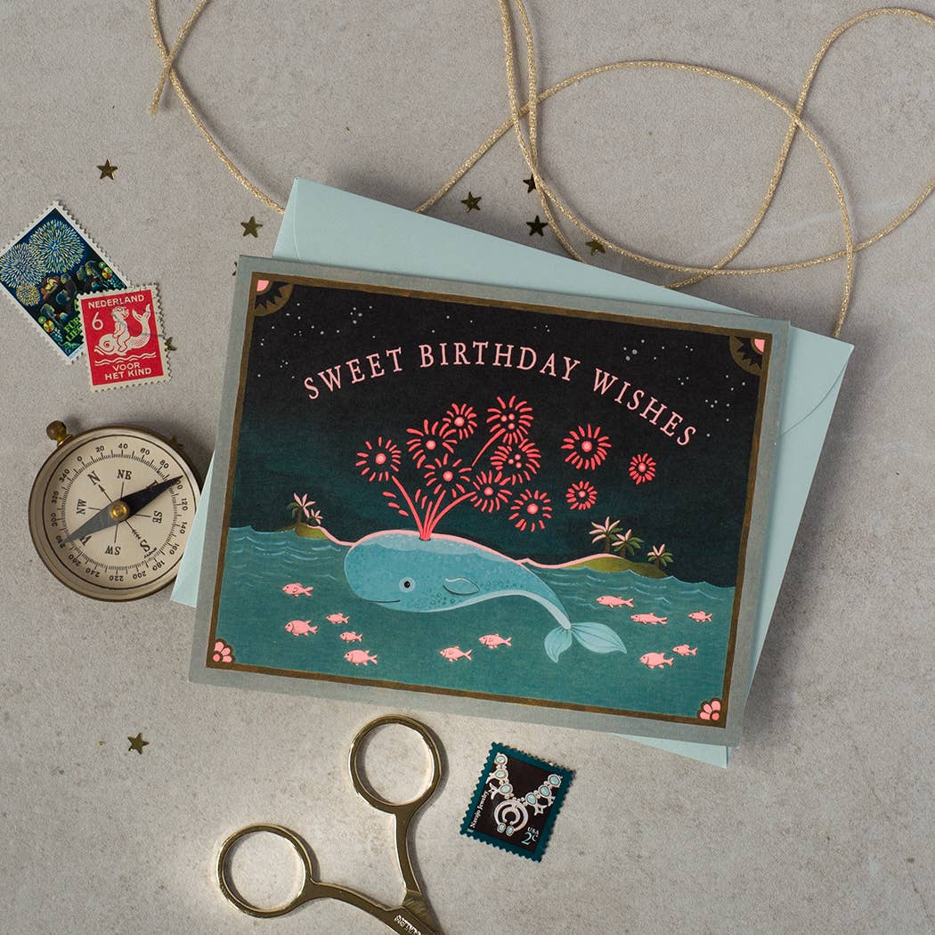 Whale Birthday Greeting Card Greeting Card JooJoo Paper