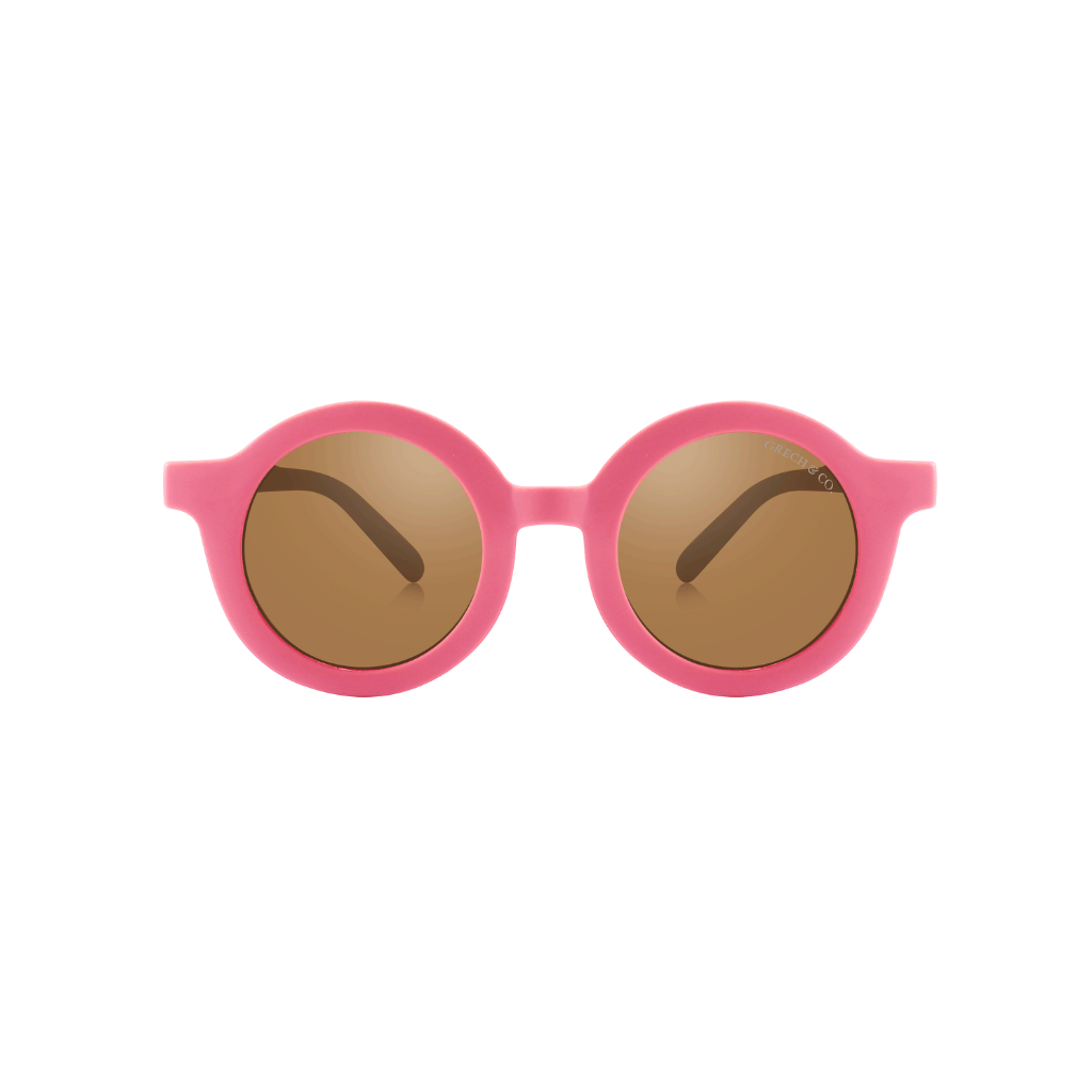 Grech & Co Original Round Sustainable Sunglasses | Bendable Polarized: Bubble Gum Sunglasses GRECH & CO.