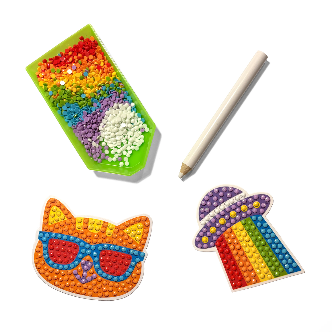 Ooly Mini Razzle Dazzle DIY Gem Sticker Kit - Happy Stuff Art Kit Ooly