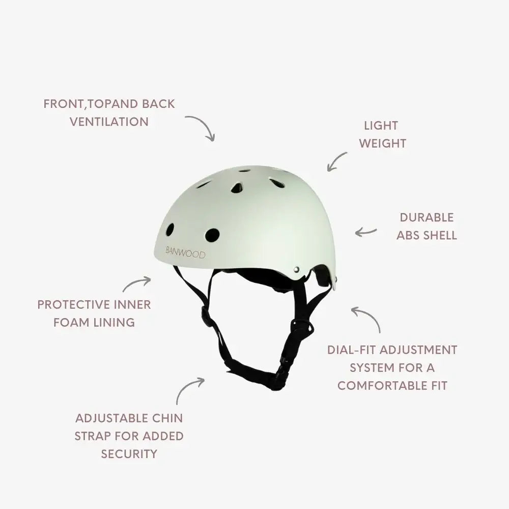 Banwood Helmet- Matte Pale Mint (50-54 cm) Helmet Banwood