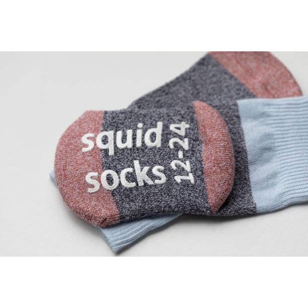 Squid Socks-Chelsea - Non-Slip Baby Socks Purple, Blue Cotton Socks Squid Socks