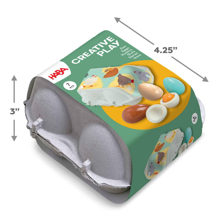 Creative Play – Wooden Eggs Play Food Set Toddler And Pretend Play Haba