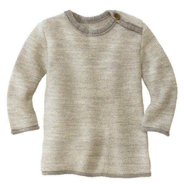 Disana 2025 Melange Pullover Tops &amp; Bottoms Disana 3-6 months Grey-Natural