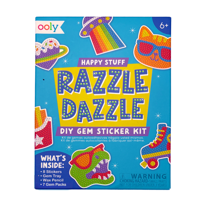 Ooly Mini Razzle Dazzle DIY Gem Sticker Kit - Happy Stuff Art Kit Ooly