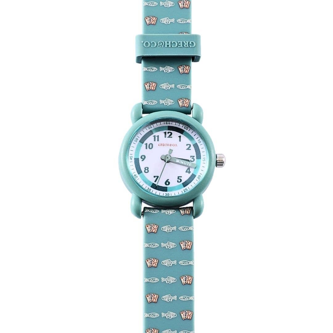 Grech &amp; Co Classic Watch | Silicone + Stainless Steel | Lille Cottage Club: Go Fish Accessory GRECH &amp; CO.