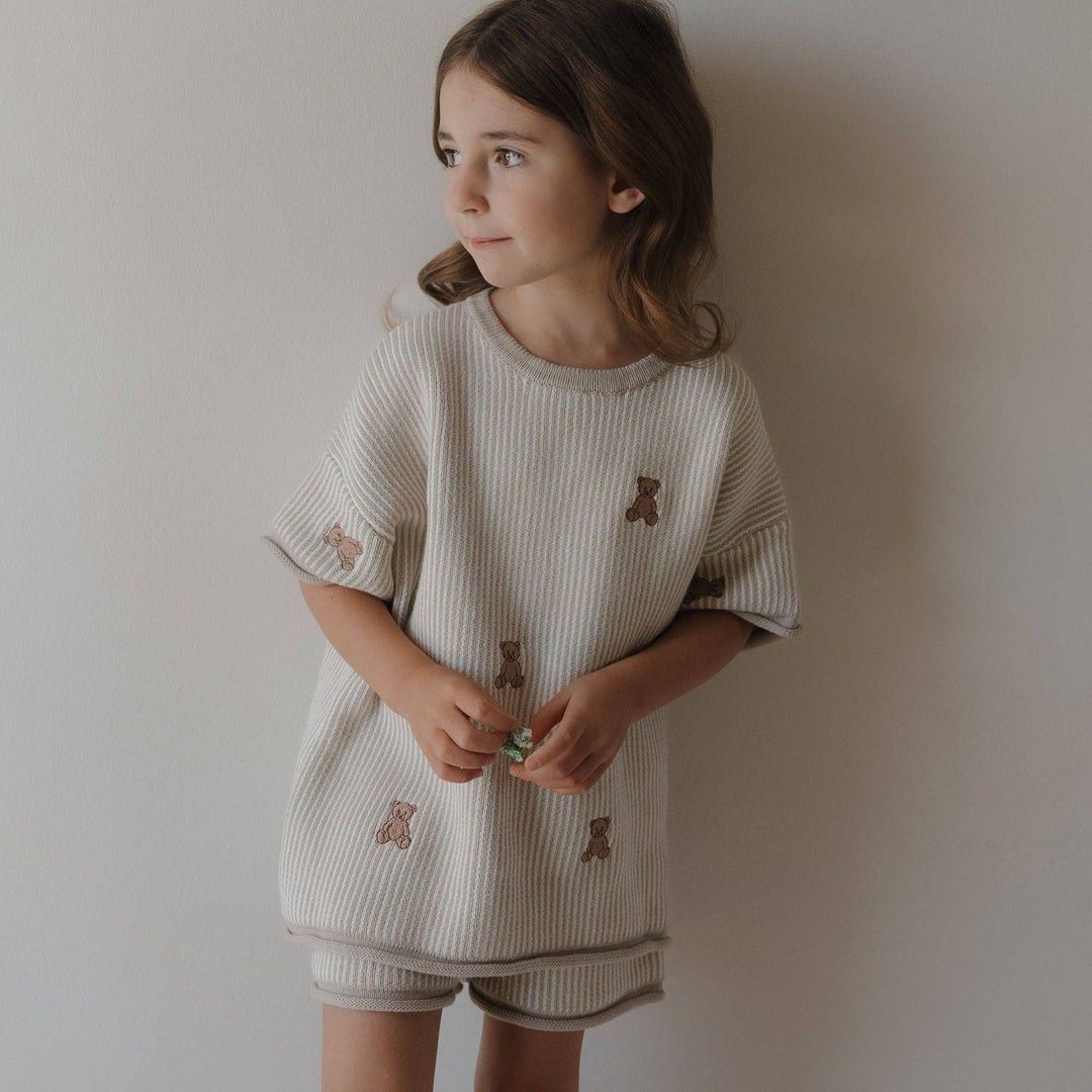 Forever French Knit Short Set- Teddy Forever French Baby
