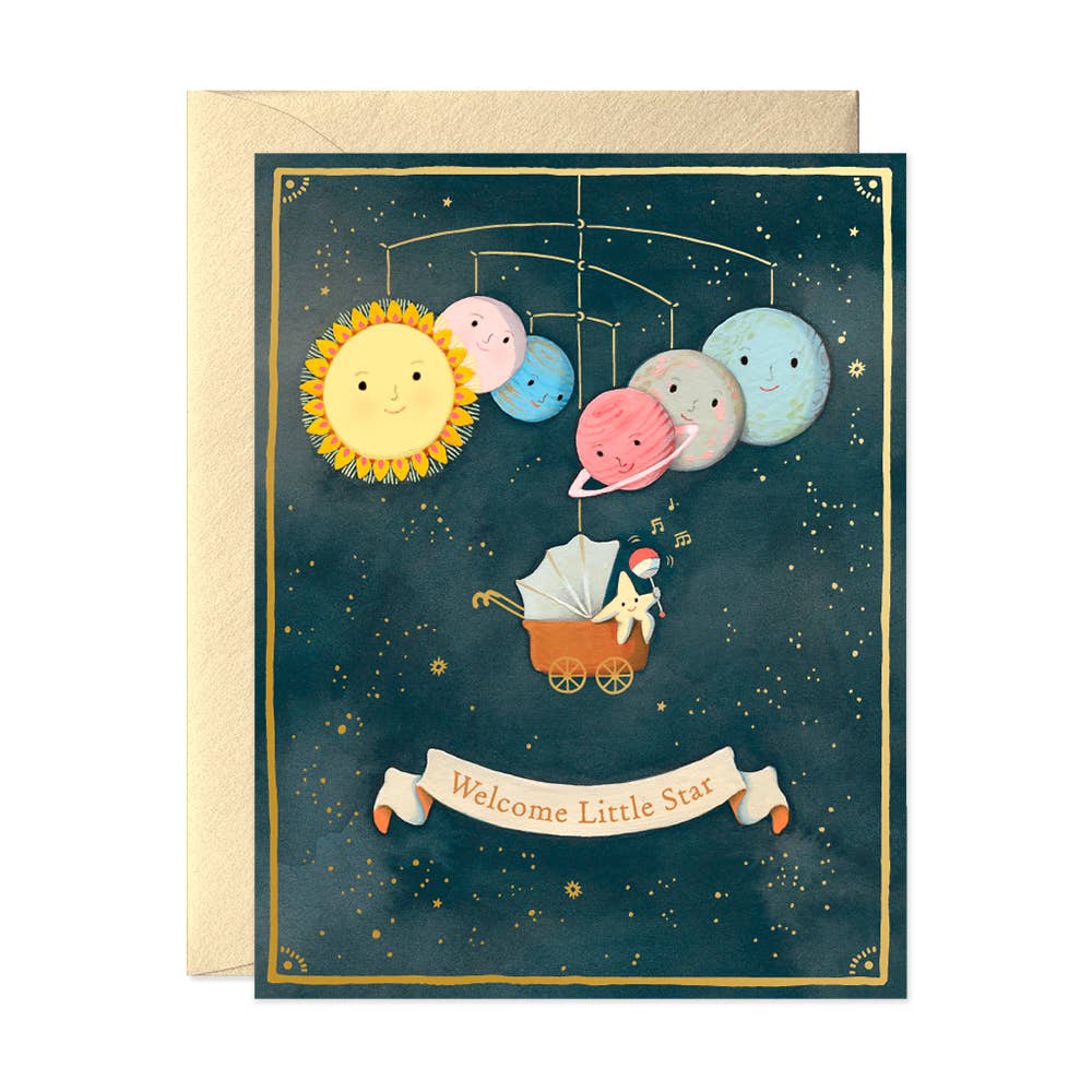 Solar System Baby Greeting Card Greeting Card JooJoo Paper