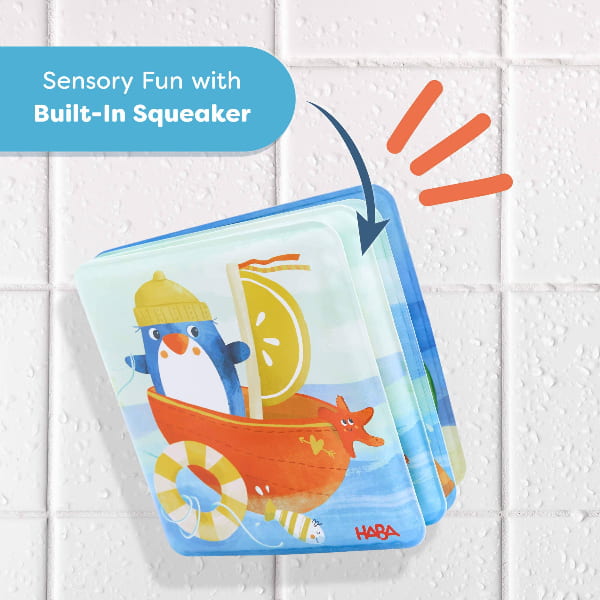 Haba Penguin Bath Book with Squeaker bath book Haba