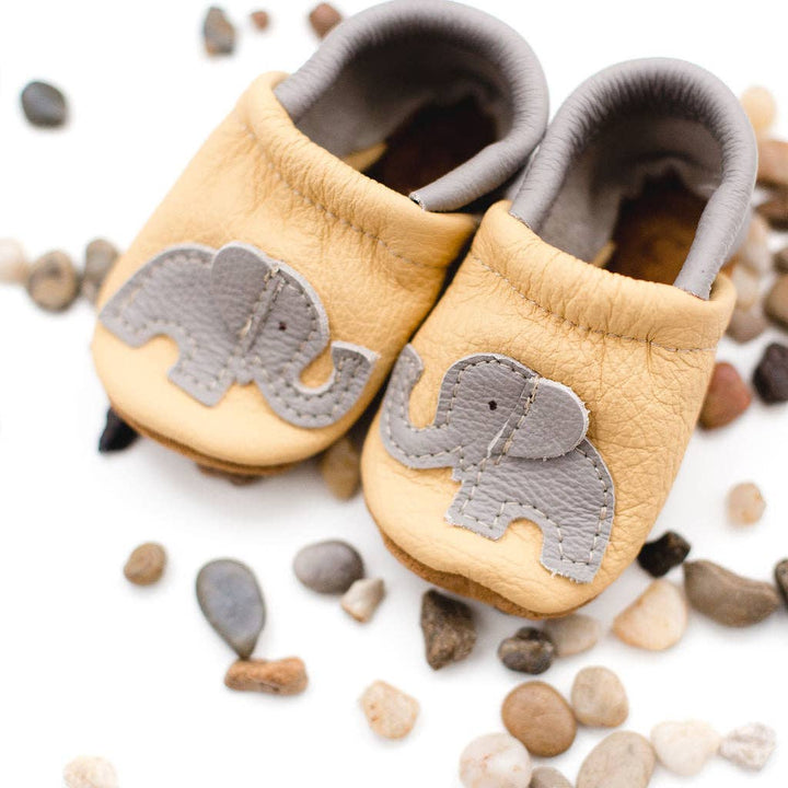 Starry Knight Yellow Elephant Moccasins Baby &amp; Toddler Shoes Starry Knight Designs