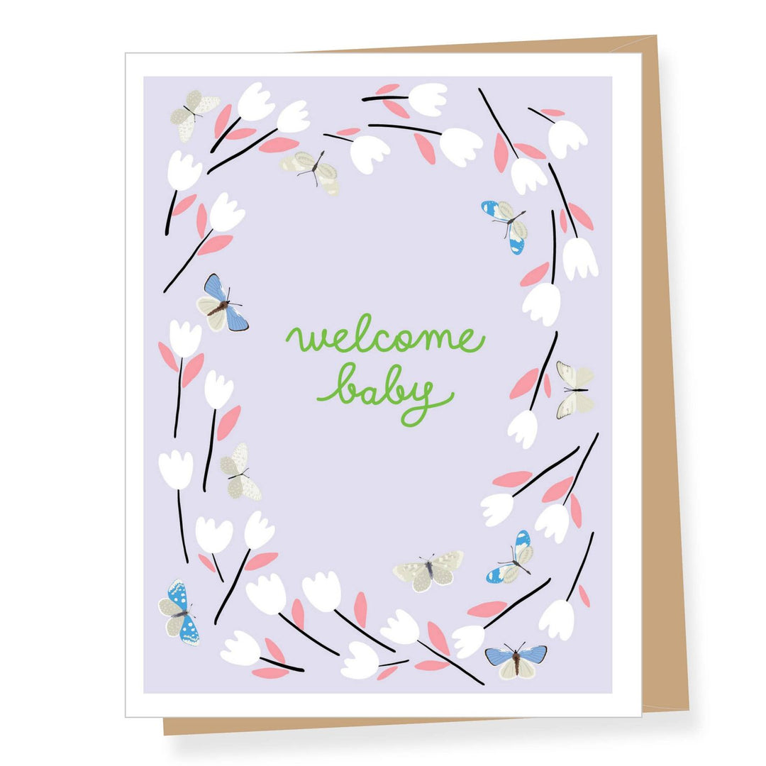 Welcom Baby Tulips New Baby Greeting Card Greeting Card Apartment 2