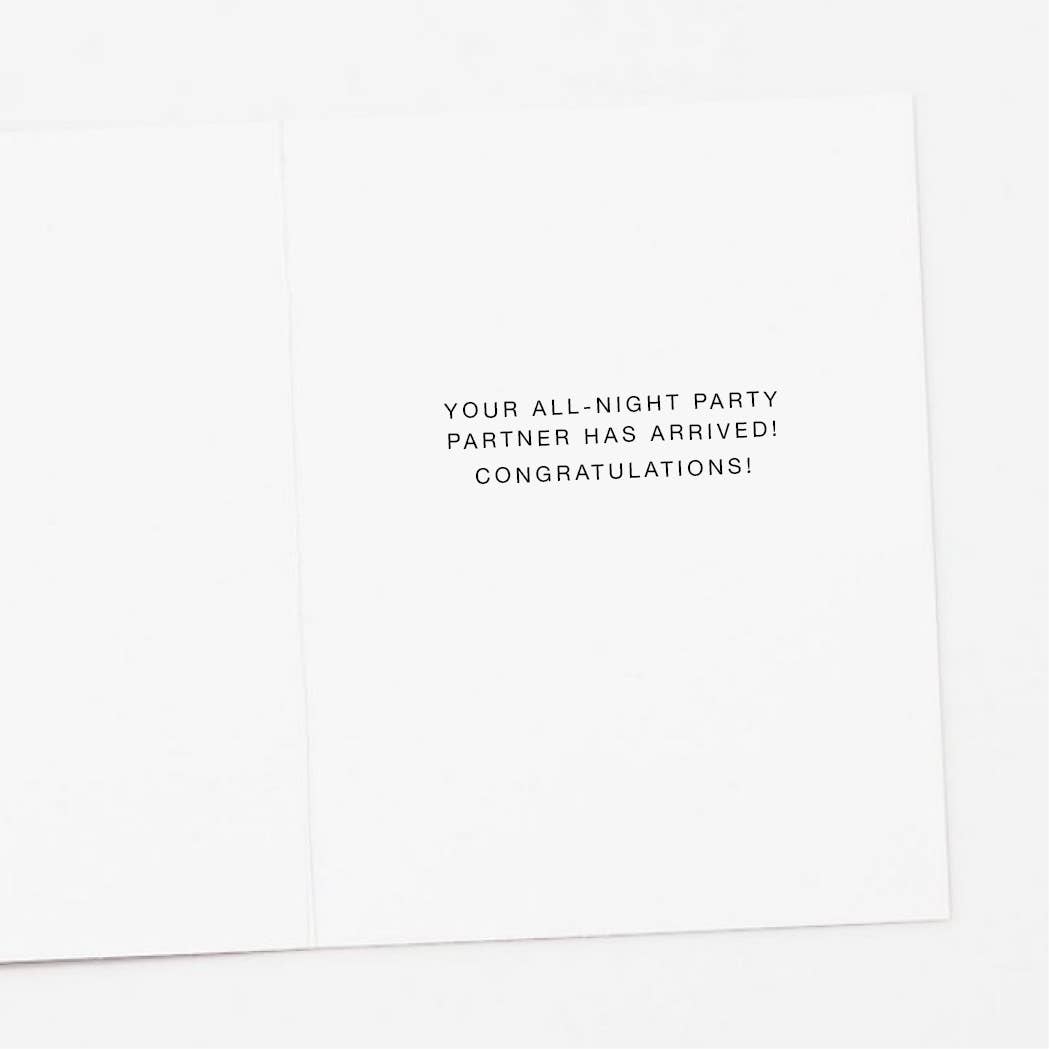 Up All Night New Baby Greeting Card Greeting Card Apartment 2
