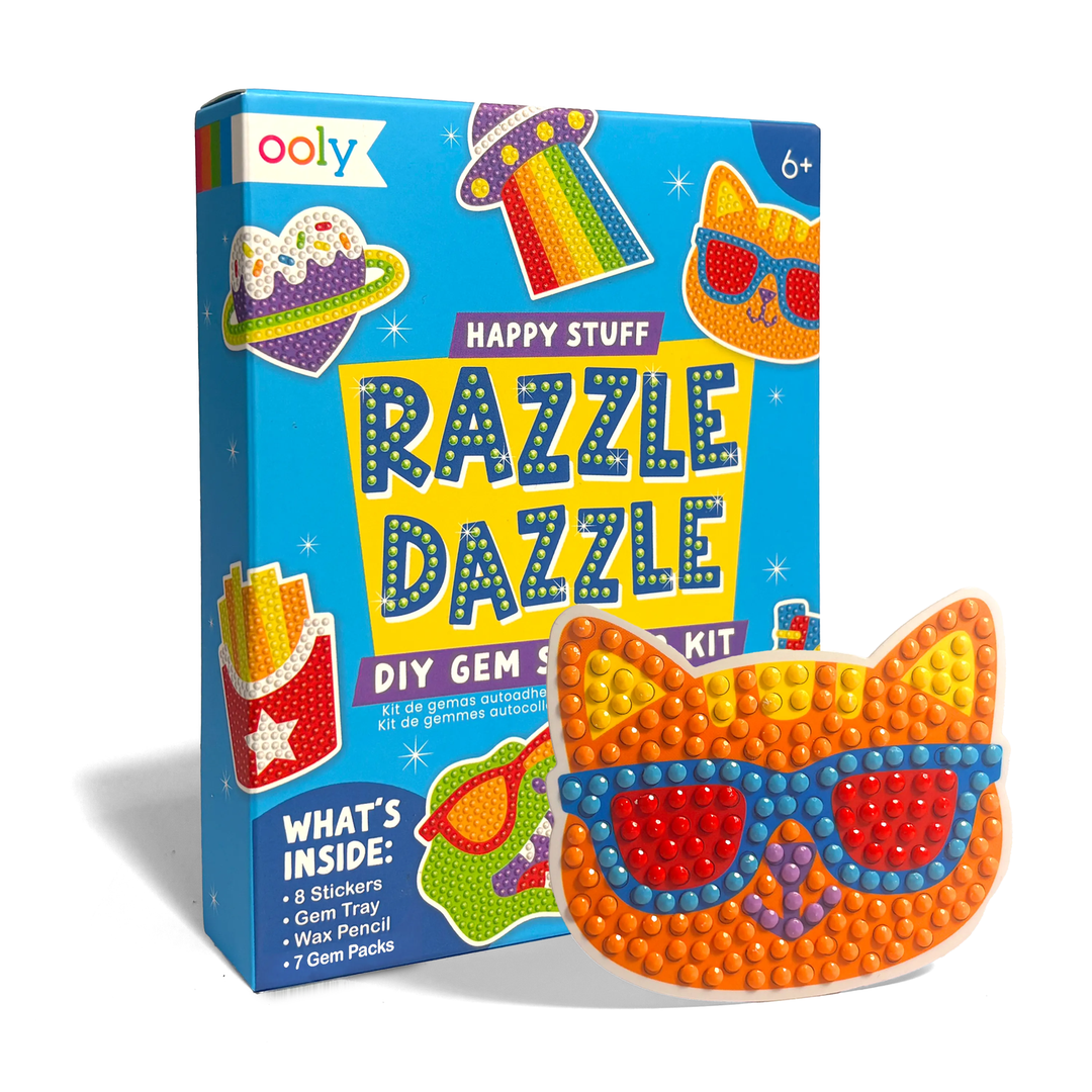 Ooly Mini Razzle Dazzle DIY Gem Sticker Kit - Happy Stuff Art Kit Ooly