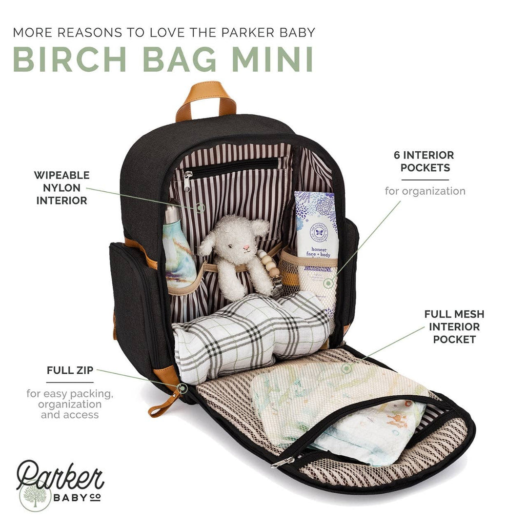 Parker Baby Company On-the-go Gift Set: Black Diaper Bag Parker Baby Co