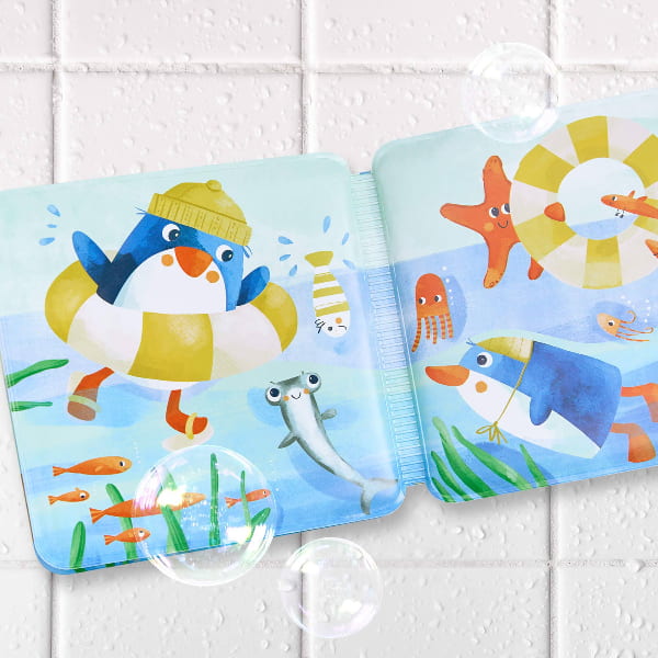 Haba Penguin Bath Book with Squeaker bath book Haba