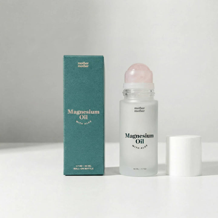 Mother Mother Magnesium Oil + Aloe, Rose Quartz Roller Natural Toiletries Mother Mother