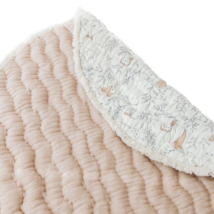 Crane Baby Ezra Quilted Playmat (Woodland) Baby Toys &amp; Play Mats Crane Baby