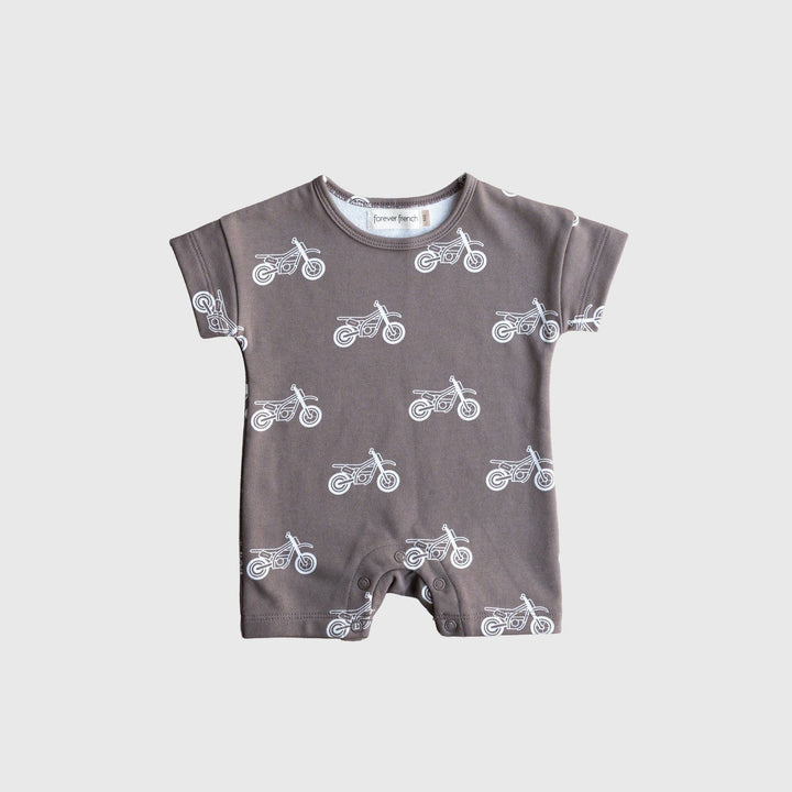 Forever French Terry Romper | Dirt Bike Toddler Clothing Forever French Baby