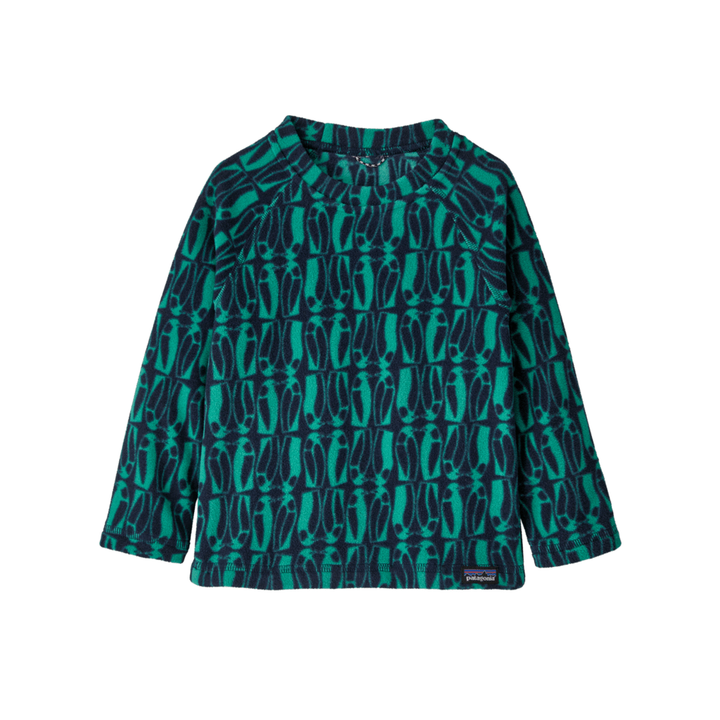 Fall 2026 Patagonia Baby Micro D Crew Fleece Patagonia Geo Penguin: Solo Teal 6 months