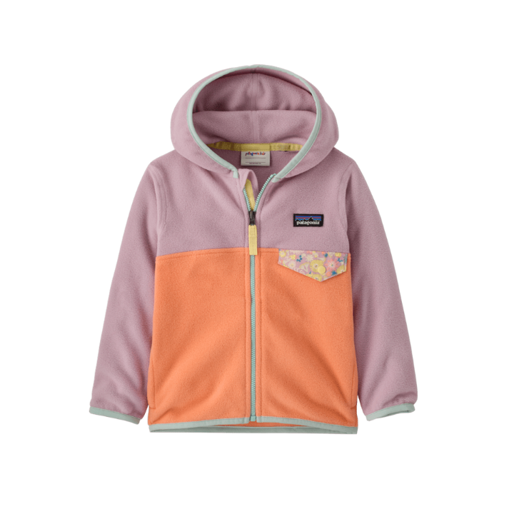 Patagonia Spring 2026 Baby Micro D Snap-T Jacket Baby Jacket Patagonia Peach Sherbet w/ Quiet Violet 6 Months