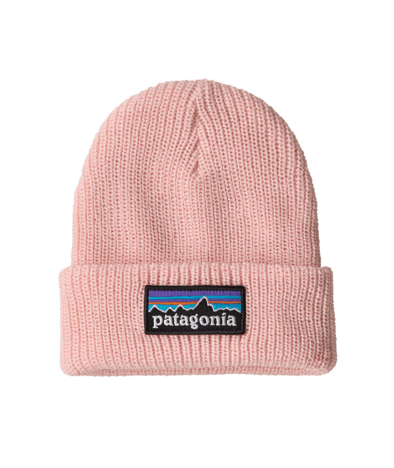 Fall 2026 Patagonia Baby Logo Beanie Baby &amp; Toddler Hats Patagonia P-6 Logo: Sunlit Pink