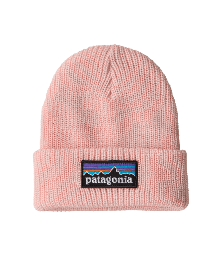 Fall 2026 Patagonia Baby Logo Beanie Baby &amp; Toddler Hats Patagonia P-6 Logo: Sunlit Pink